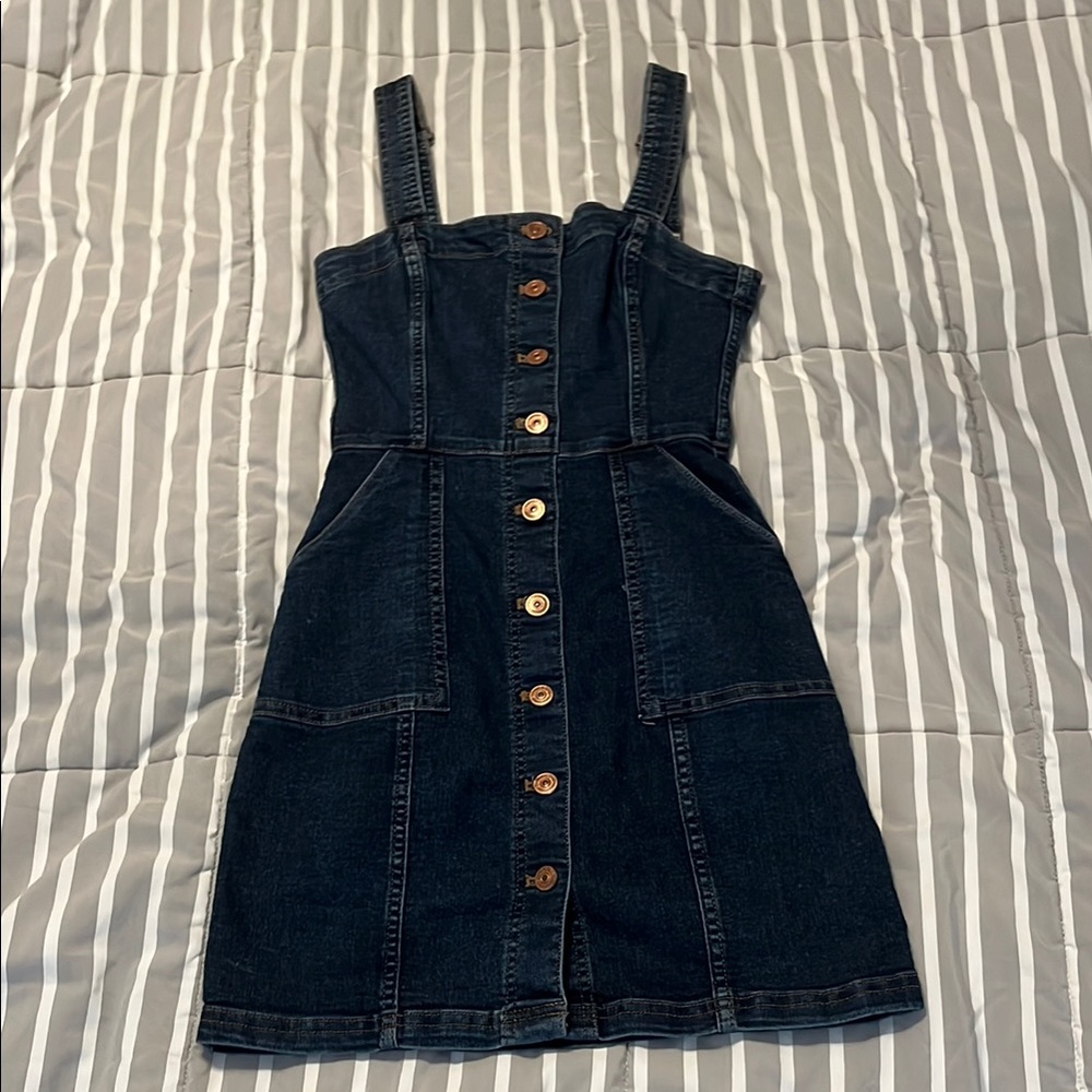 Denim Button-Down Dress
